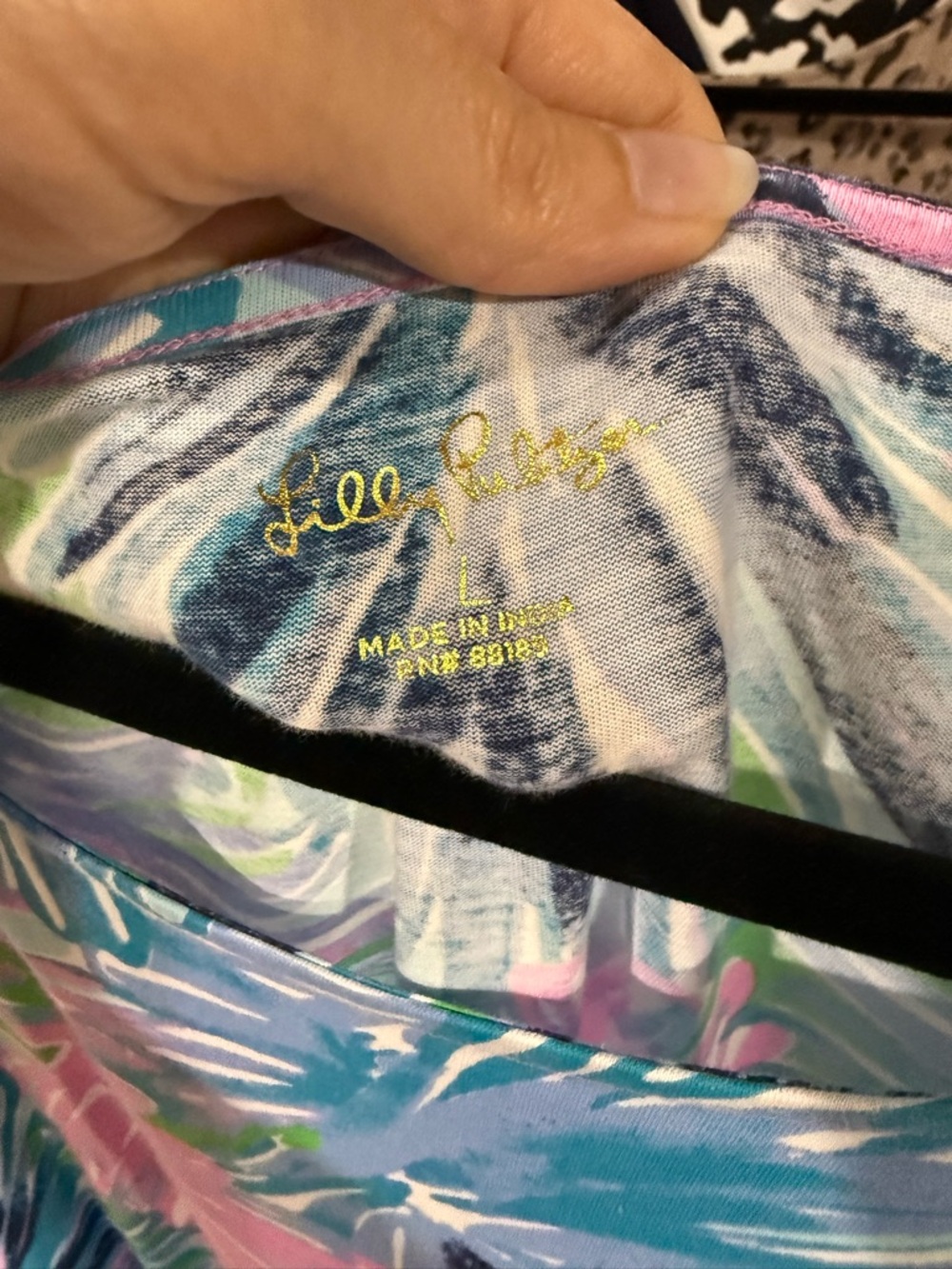 Lilly Pulitzer Tropical Floral Scoop Neck Tiered Dress - Pink, Blue & Green - Picture 5 of 6